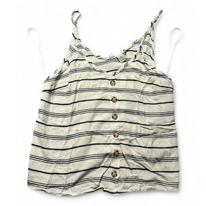 Paper Crane Black and Cream Buttoned Camisole
